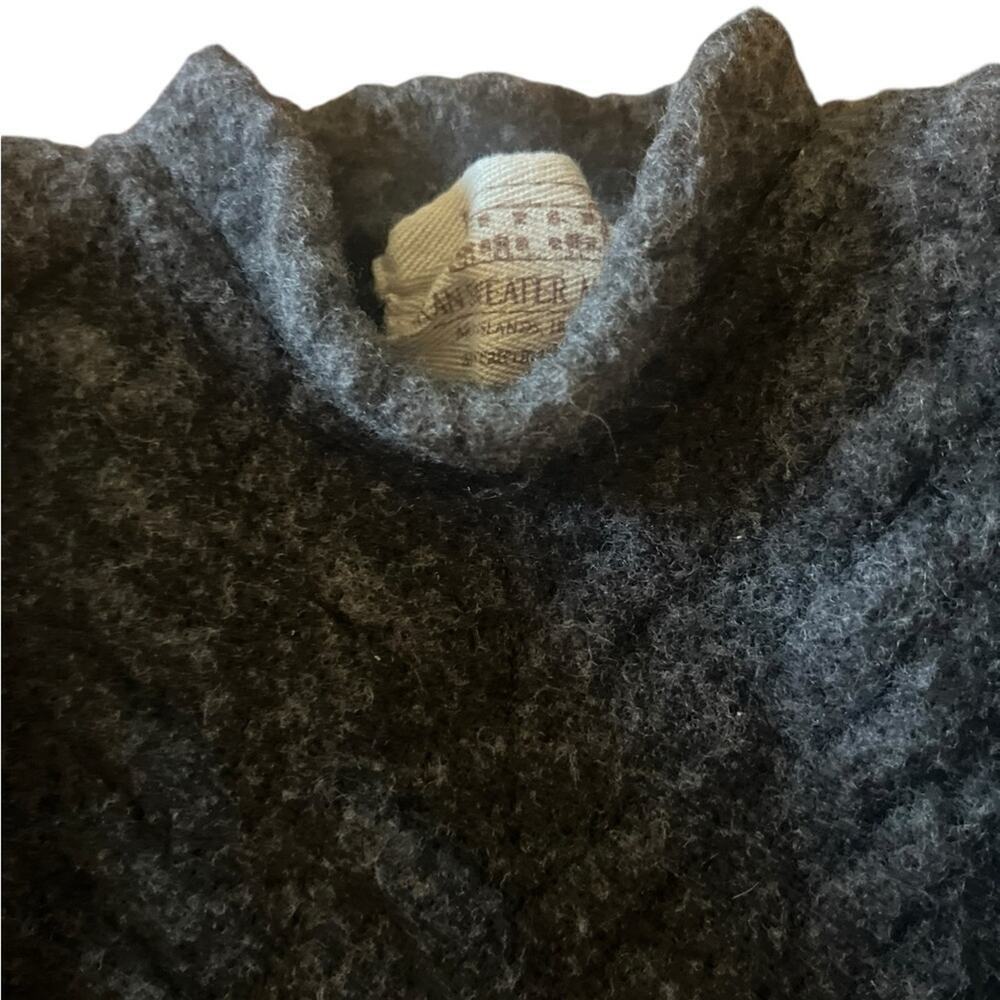 ARAN SWEATER MARKET 100% NERINO WOOL KIDS LONG SLEEVE MOCK TURTLE BECK SWEATER - Picture 2 of 7